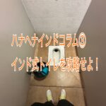 ハナヘナ インドコラム③　インド式トイレを攻略せよ！